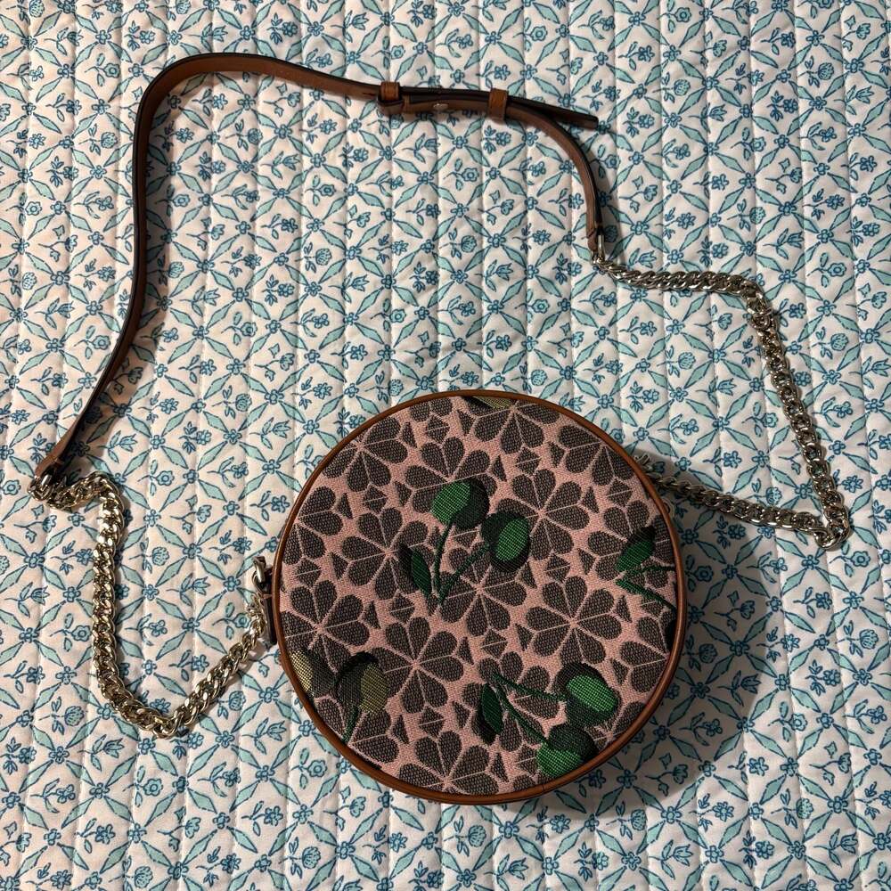 Kate Spade Spade Flower Jacquard Cherry Drum Crossbody Bag